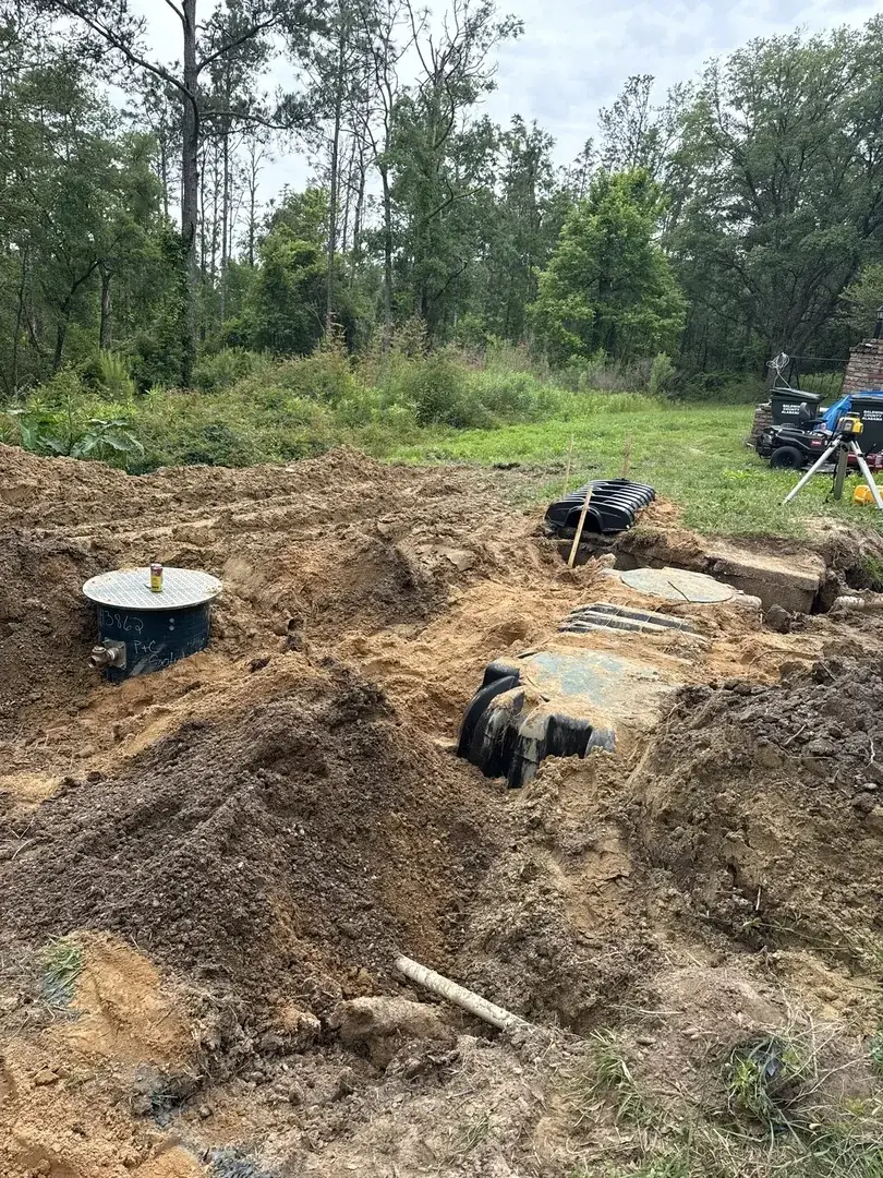 Septic service work in Covington County, Alabama