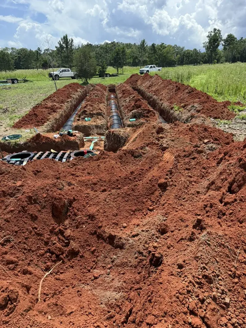 P&C Septic Solutions drain field & field line installation in coastal Alabama