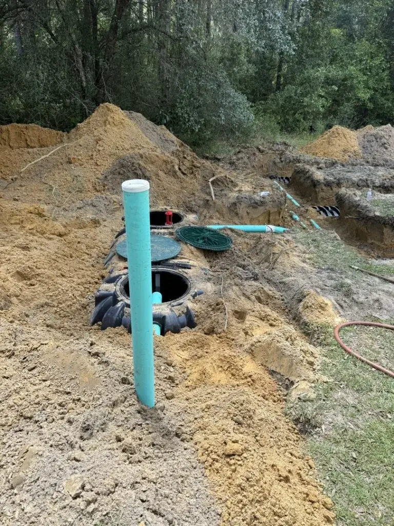 P&C Septic Solutions job site photo