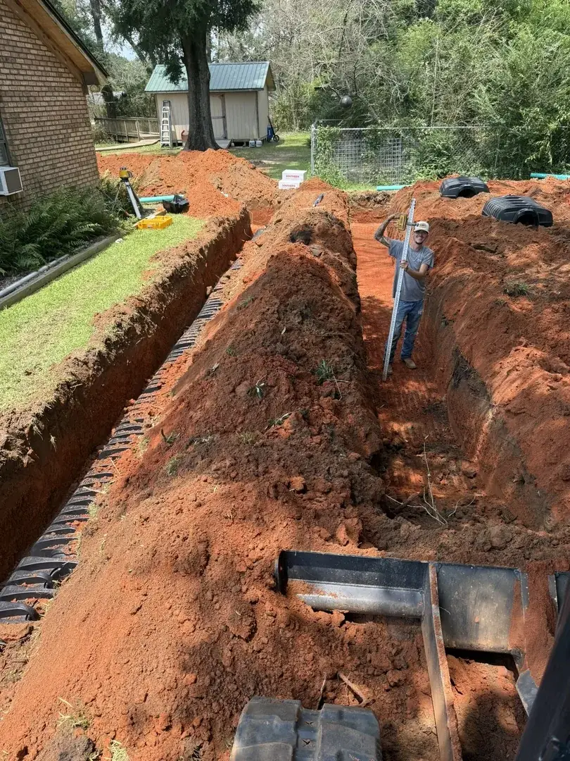 P&C Septic Solutions job site photo