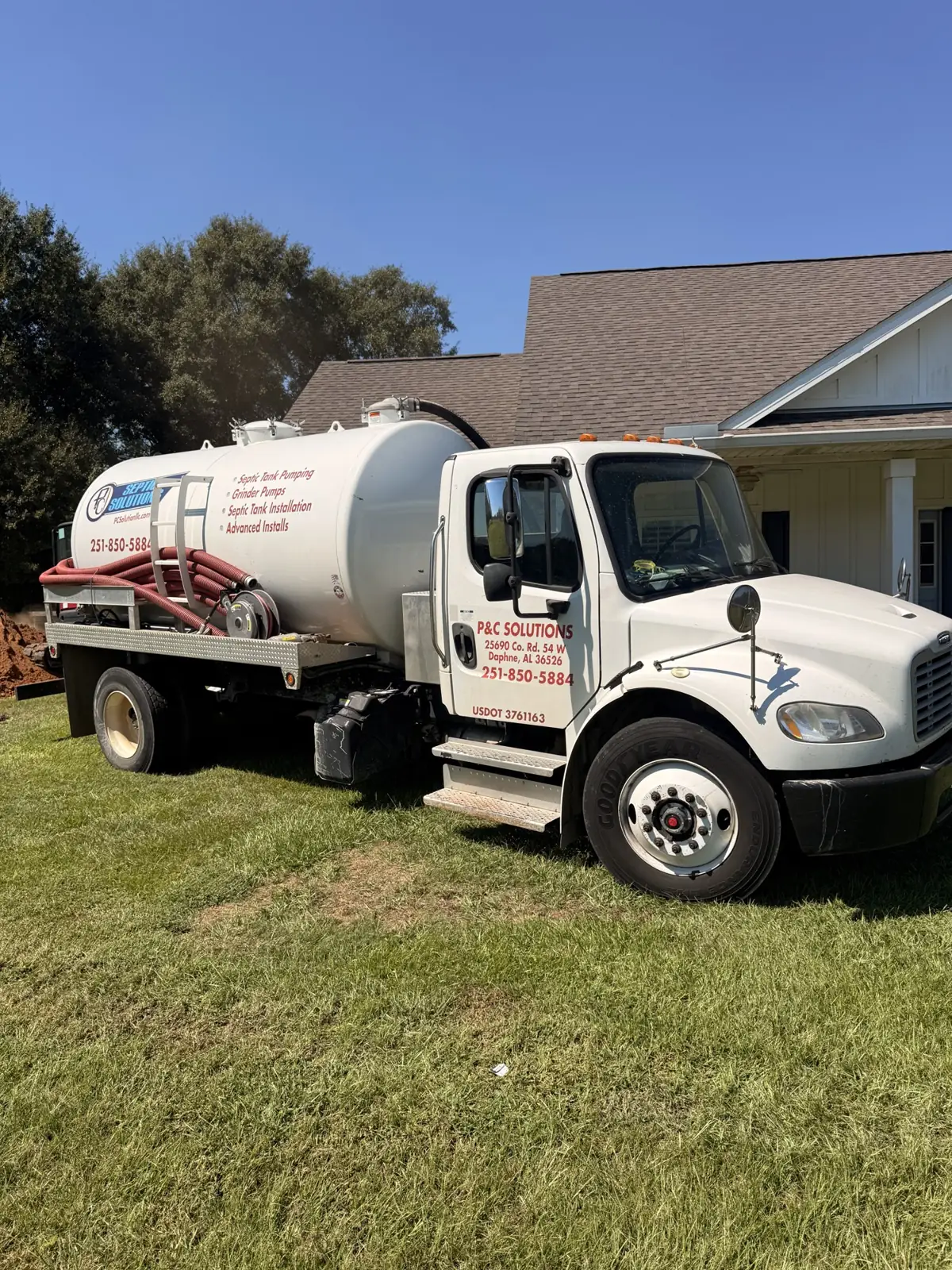 P&C Septic Solutions septic pumping in coastal Alabama